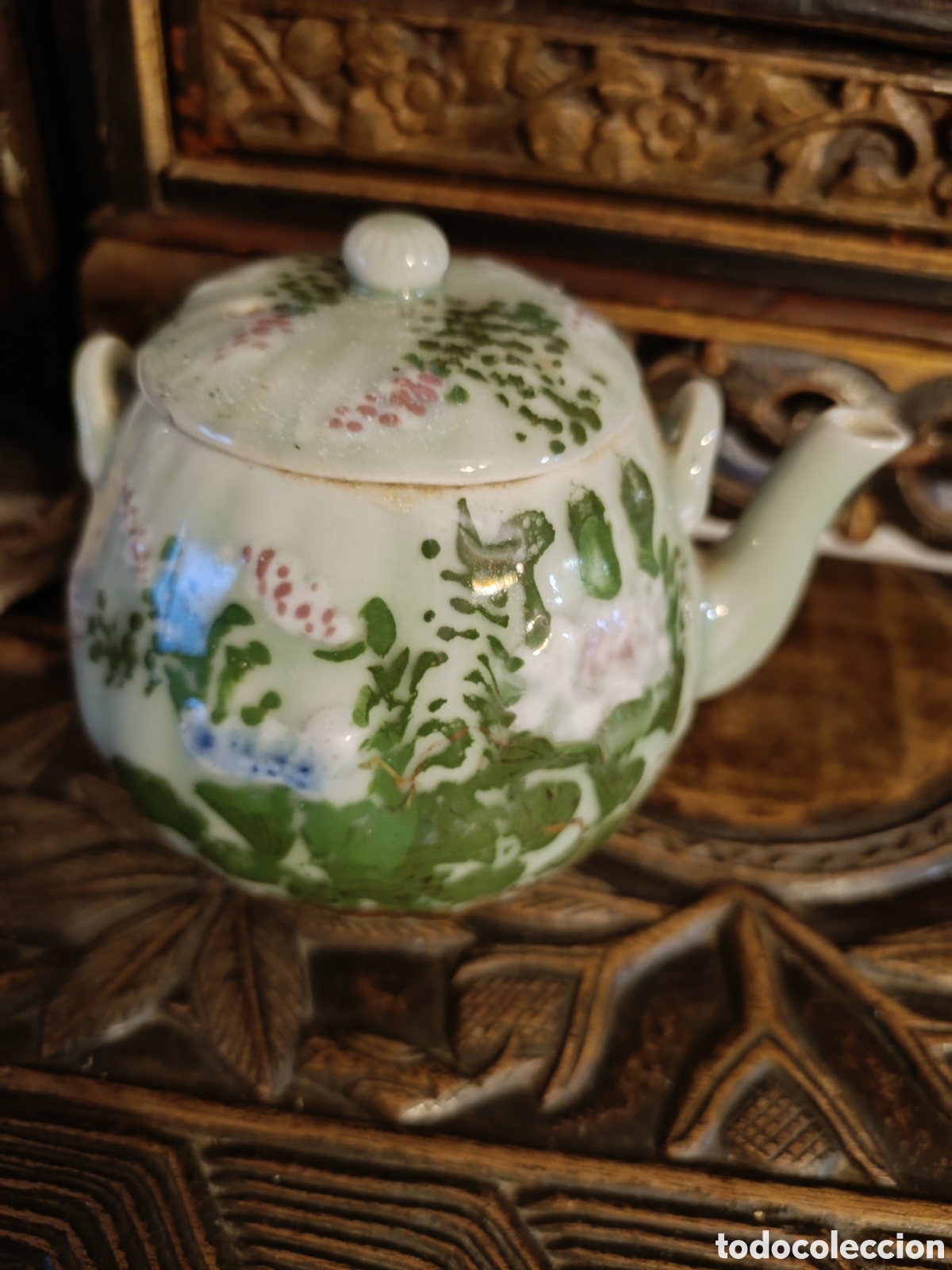 Antig&uuml;edades: Tetera china celadon - Foto 8