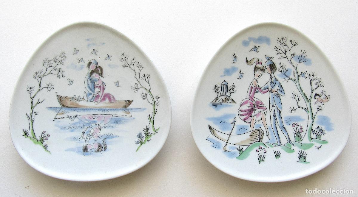 Antig&uuml;edades: Dos platos Rosenthal Peynet - Foto 1