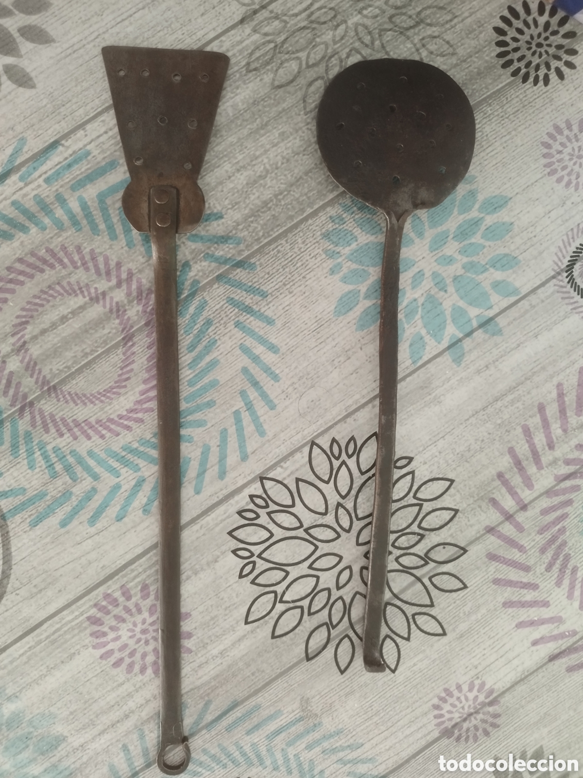 Antig&uuml;edades: Rasera espumadera metal - Foto 2