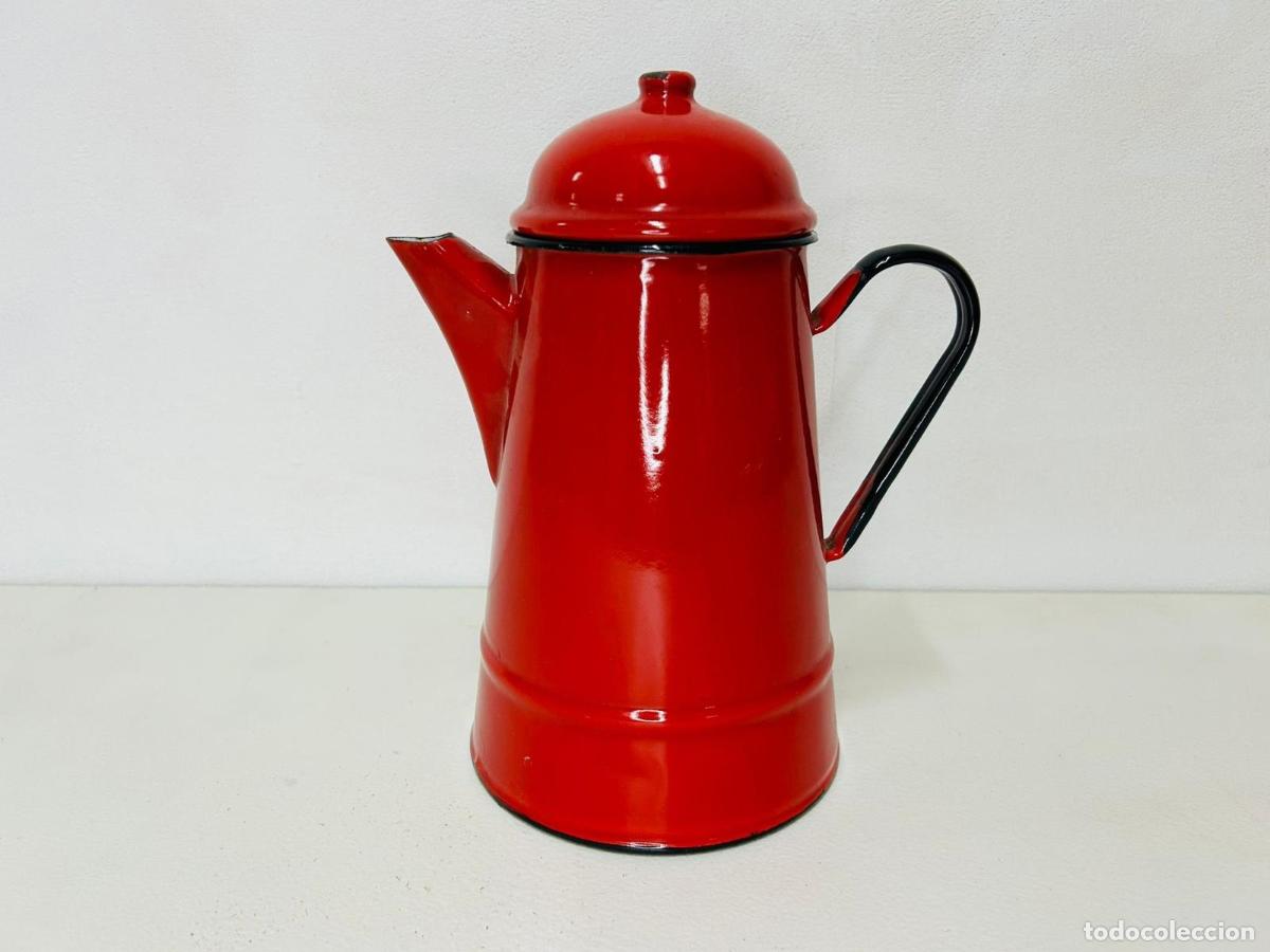 Antig&uuml;edades: Tetera esmaltada Polonia 1950&rsquo;s - LA OPALINA - Foto 1