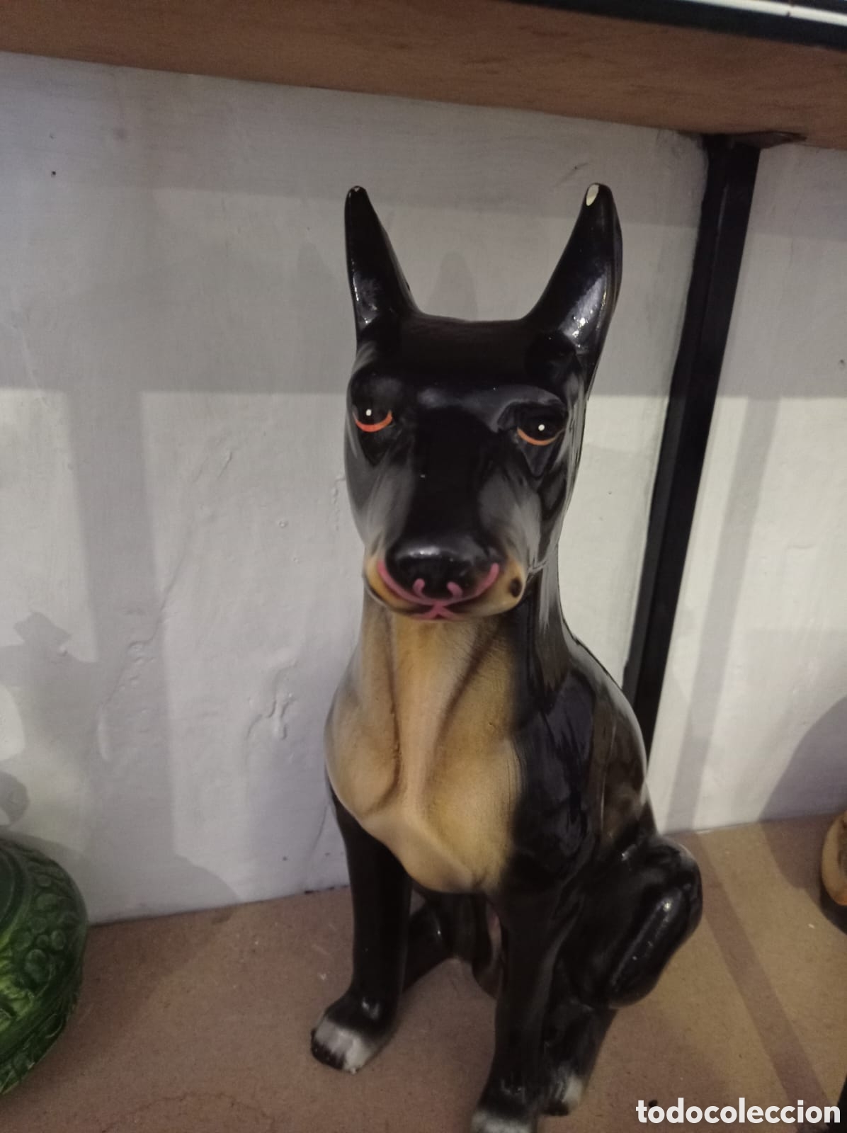 Antig&uuml;edades: Perro de escayola negro - Foto 2