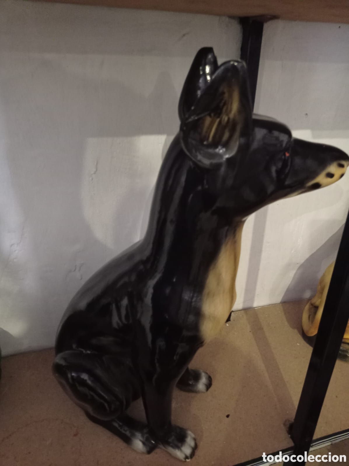 Antig&uuml;edades: Perro de escayola negro - Foto 3