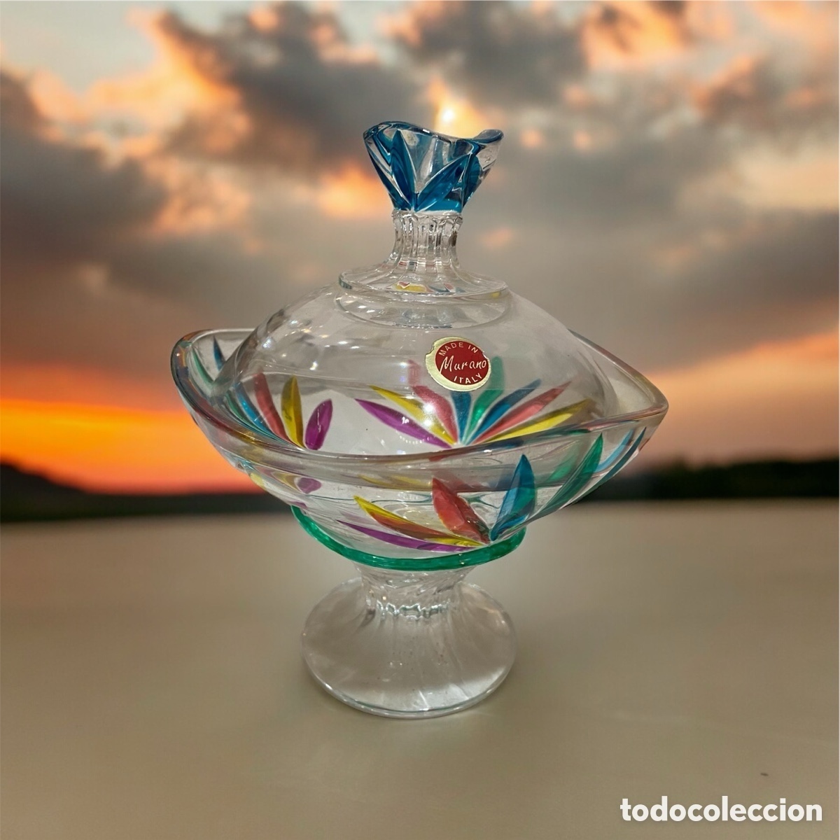 Antig&uuml;edades: Bombonera de cristal de Murano - Foto 1