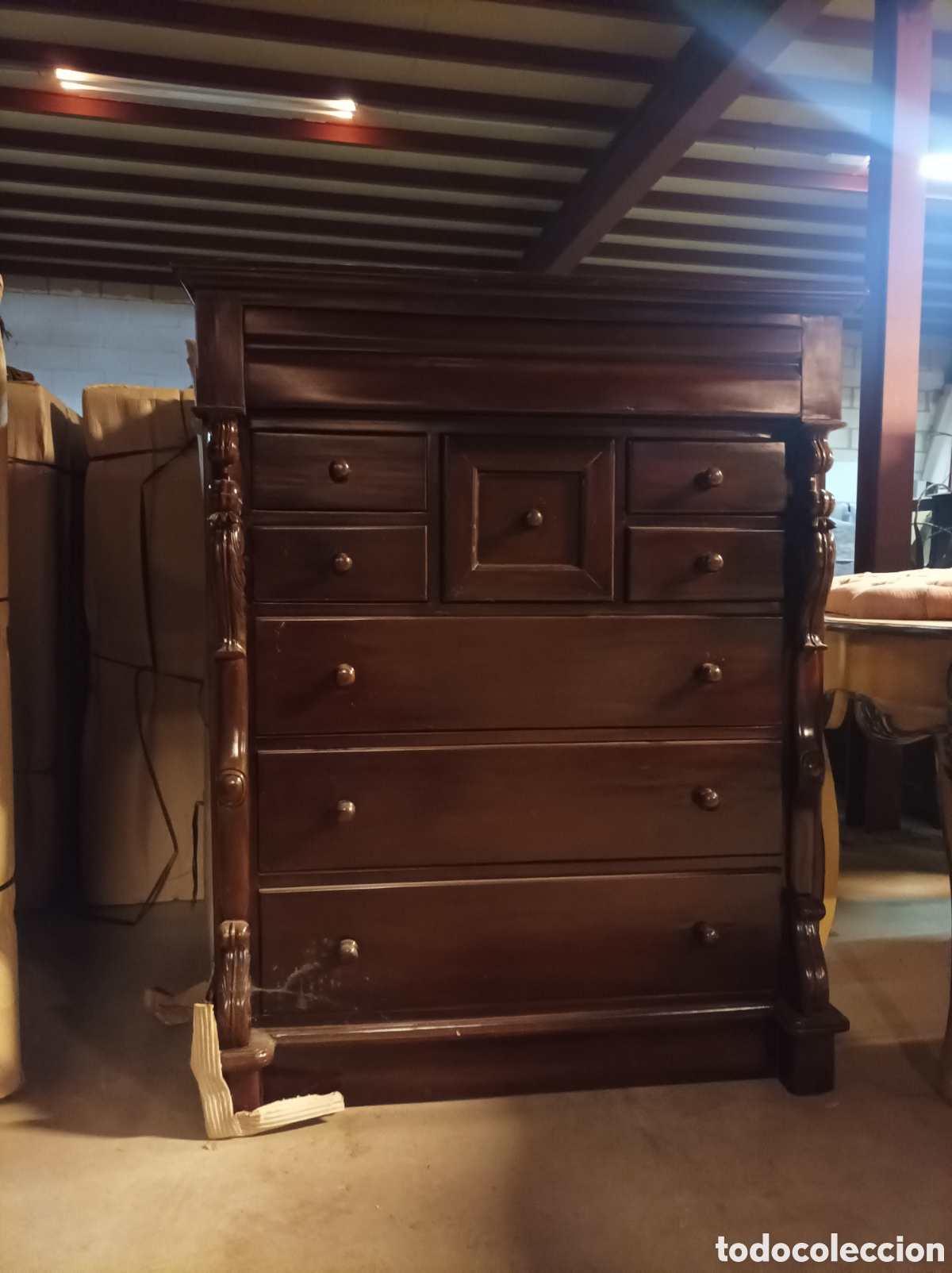 Antig&uuml;edades: C&oacute;moda antigua de caoba - Foto 11