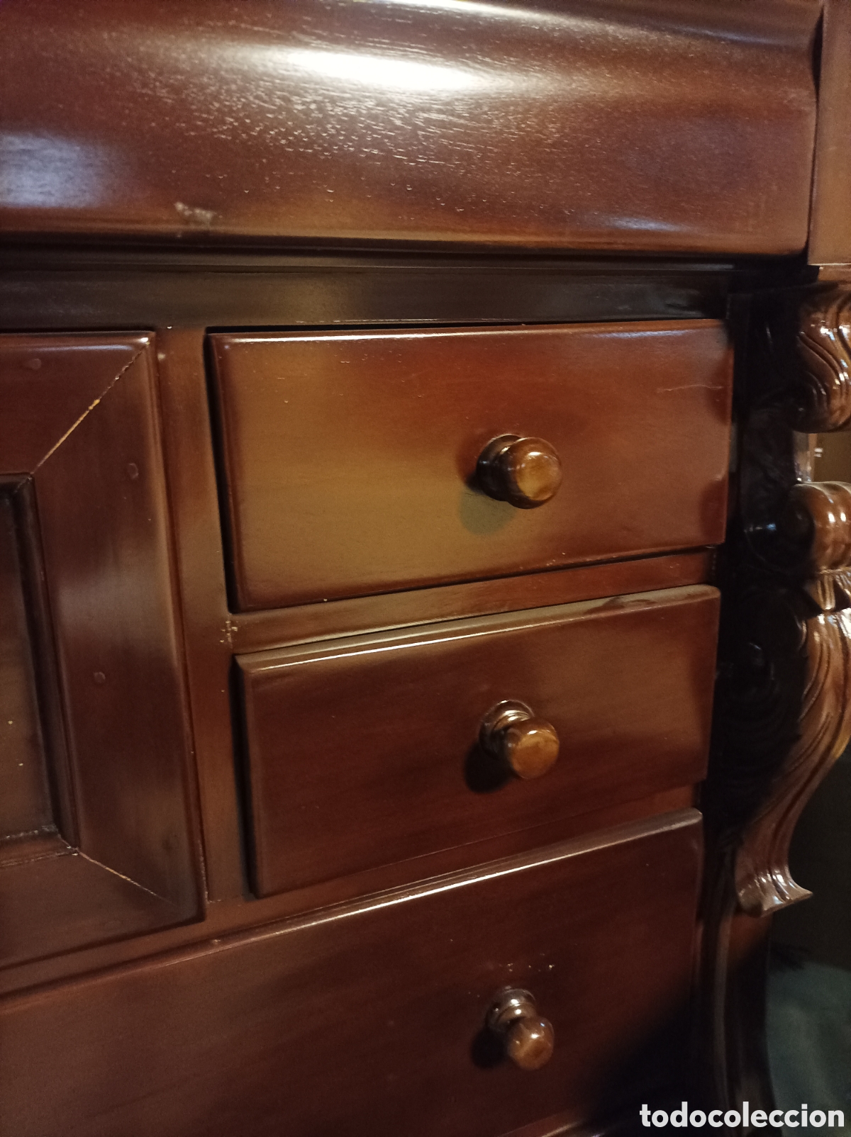 Antig&uuml;edades: C&oacute;moda antigua de caoba - Foto 12