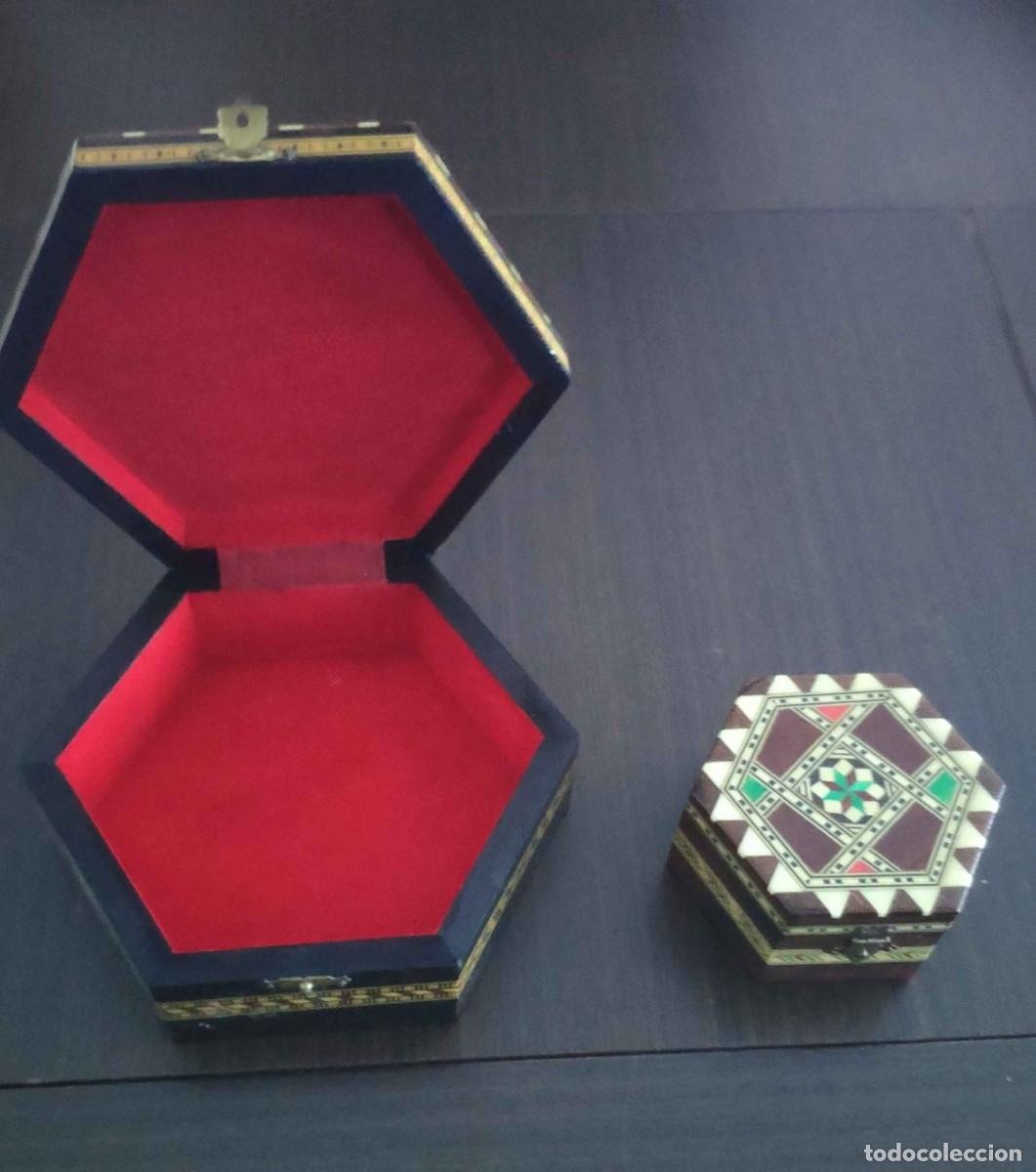 Antig&uuml;edades: 2 cajas hexagonales de Taracea granadina - Foto 4