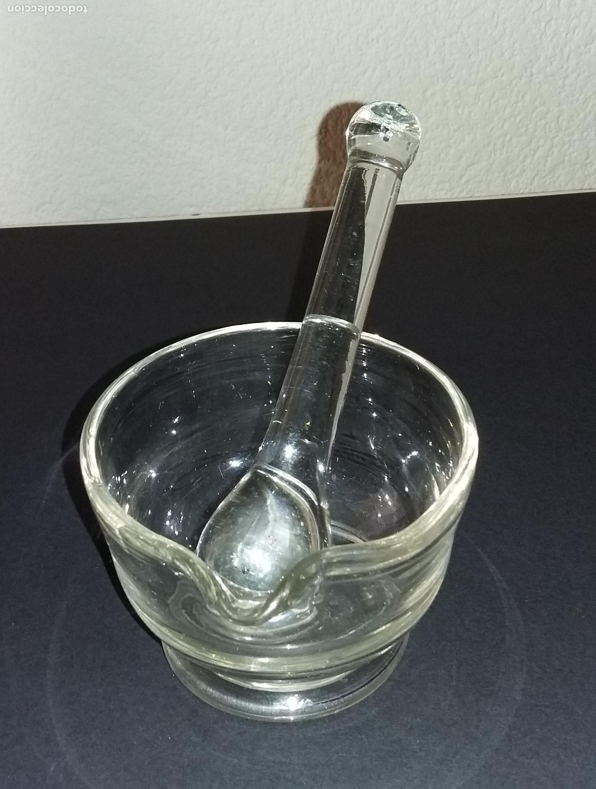 Antig&uuml;edades: ANTIGUO MORTERO Y MANO DE CRISTAL - Foto 7