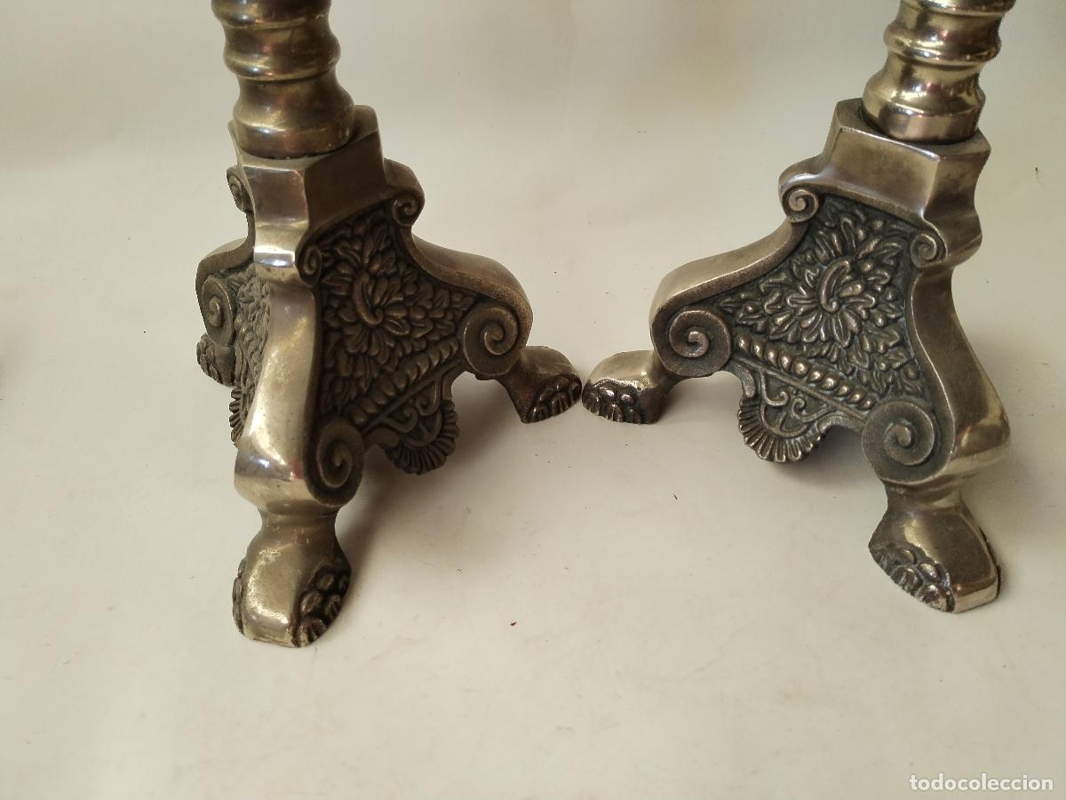 Antig&uuml;edades: 2 candelabros candeleros - Foto 4