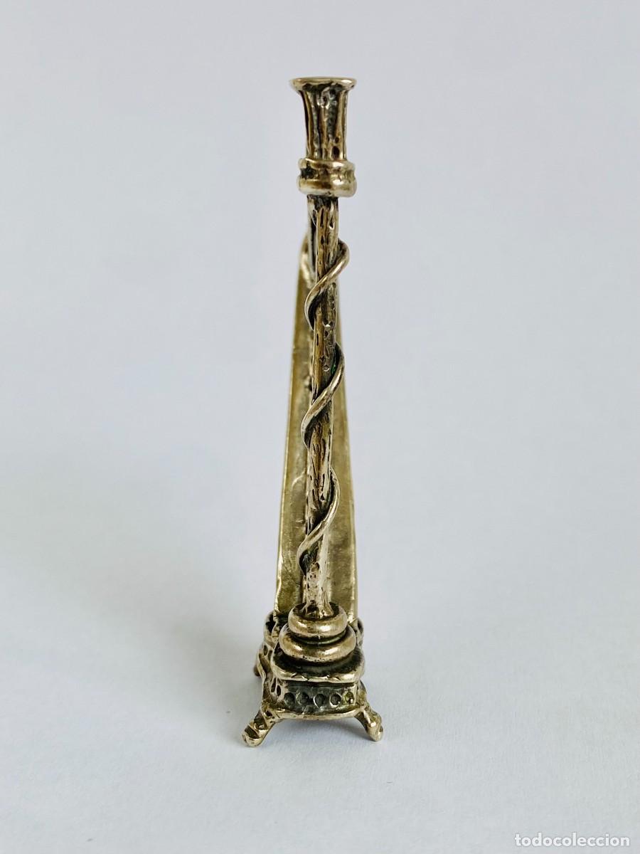Antig&uuml;edades: miniatura de plata 800 ( arpa musical ) - Foto 2