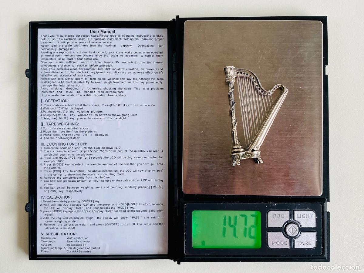 Antig&uuml;edades: miniatura de plata 800 ( arpa musical ) - Foto 5