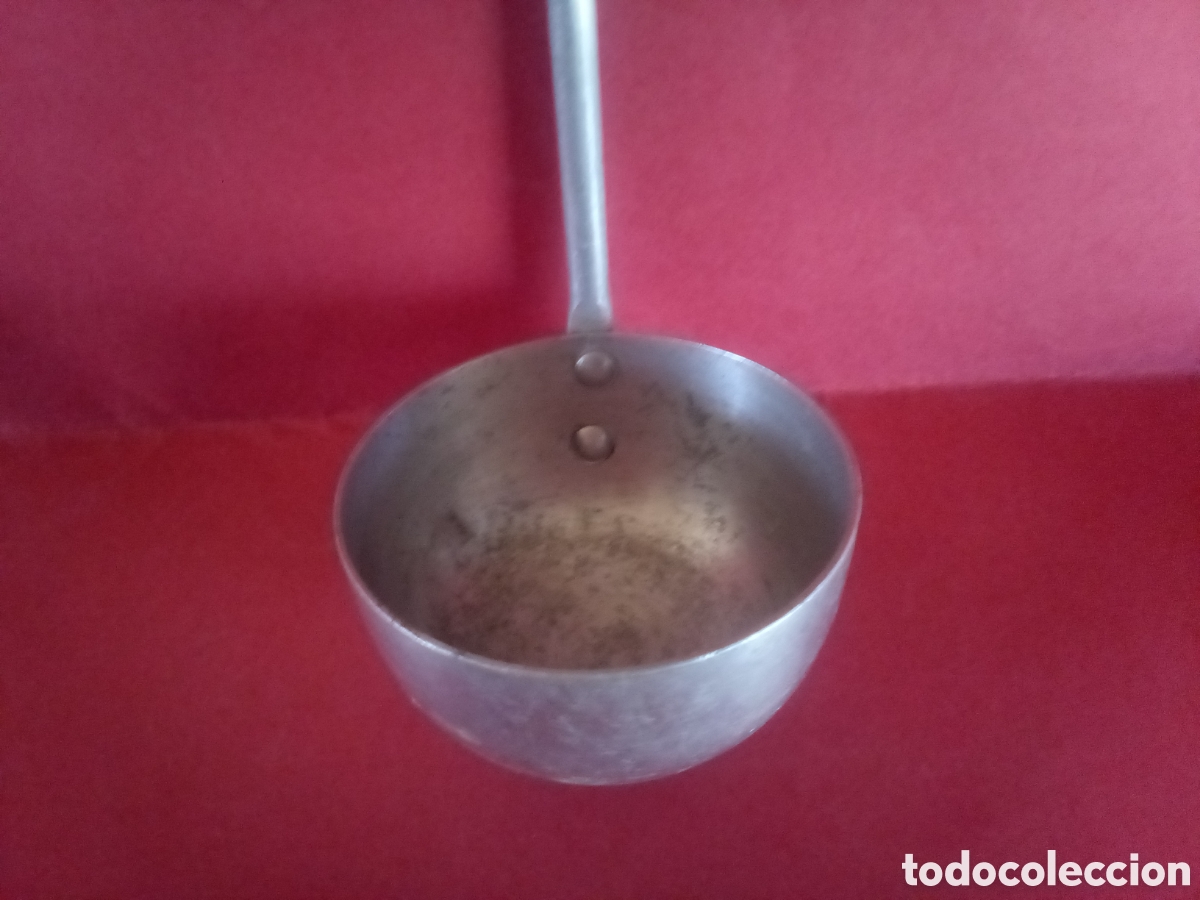 Antig&uuml;edades: CAZO DE SERVIR DE ALUMINIO - CUCHAR&Oacute;N - Foto 3