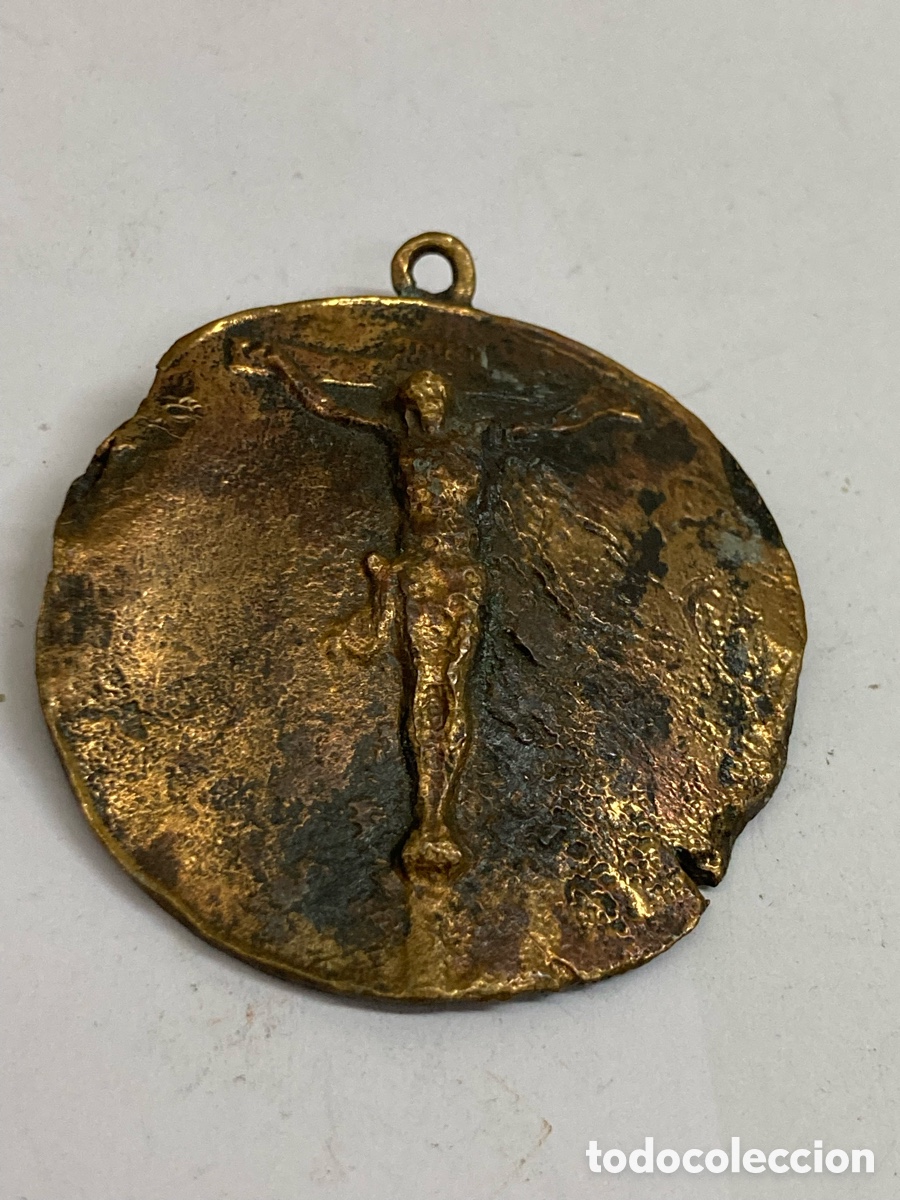 Antig&uuml;edades: Medalla religiosa metal C212 - Foto 1