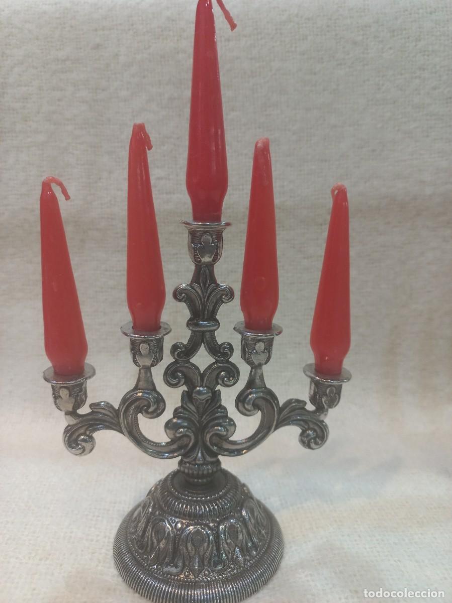 Antig&uuml;edades: MINI-CANDELABROS (5velas) metal - Foto 2