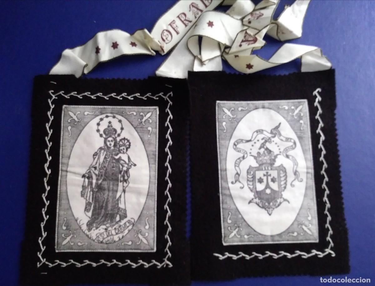 Antig&uuml;edades: ESCAPULARIO DE LA COFRAD&Iacute;A DE LA VIRGEN DEL CARMEN - Foto 1