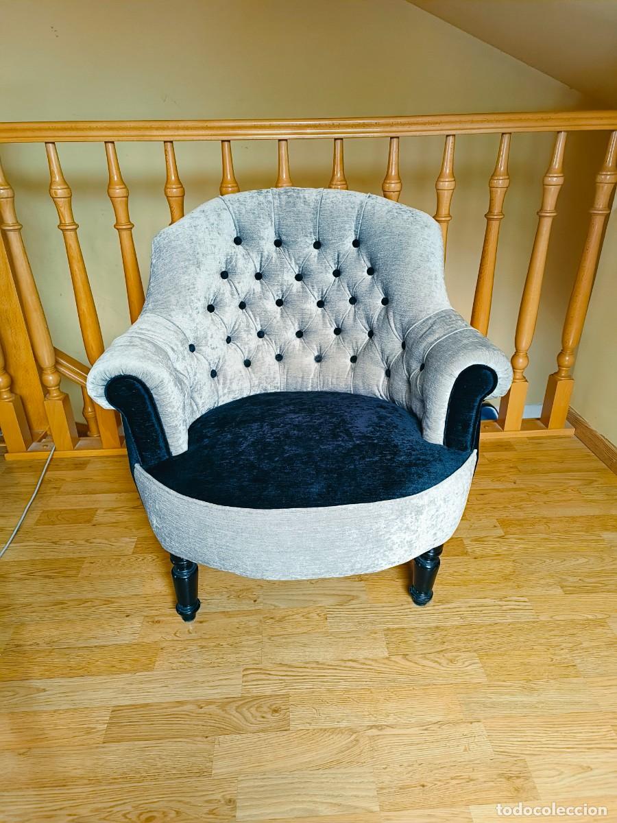 Antig&uuml;edades: Sill&oacute;n en capiton&eacute; siglo XIX - Foto 1