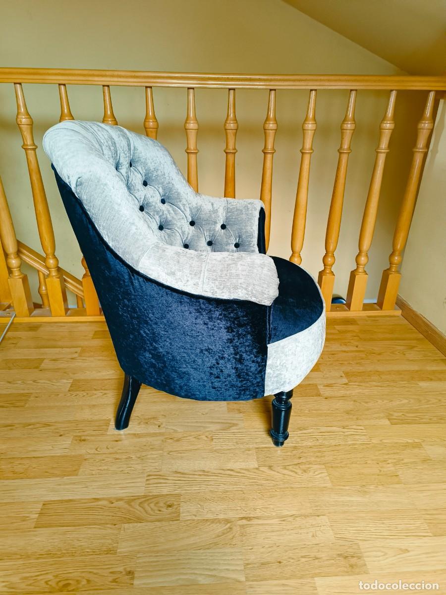 Antig&uuml;edades: Sill&oacute;n en capiton&eacute; siglo XIX - Foto 5
