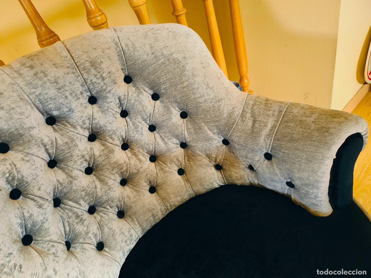Antig&uuml;edades: Sill&oacute;n en capiton&eacute; siglo XIX - Foto 8