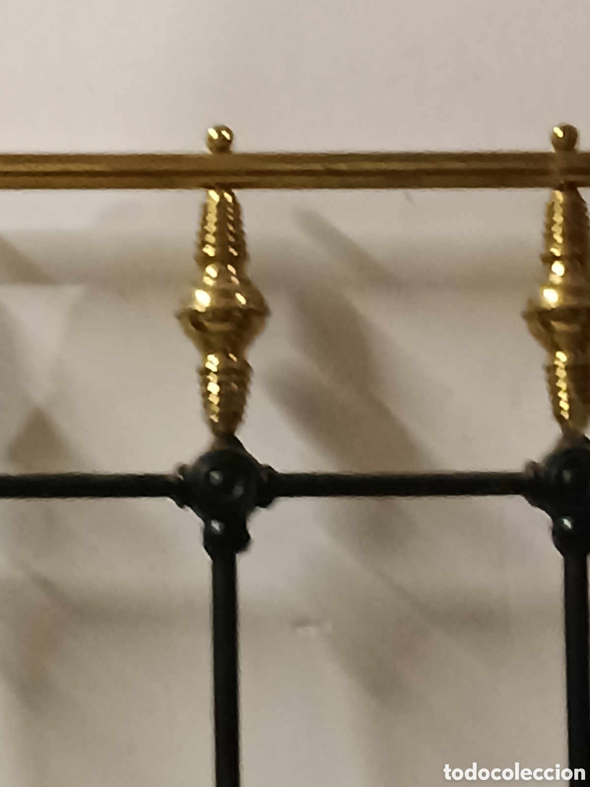 Antig&uuml;edades: Cabecero antiguo de hierro fundido y bronce - Foto 6