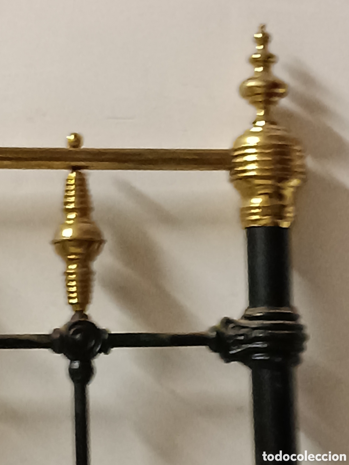 Antig&uuml;edades: Cabecero antiguo de hierro fundido y bronce - Foto 7