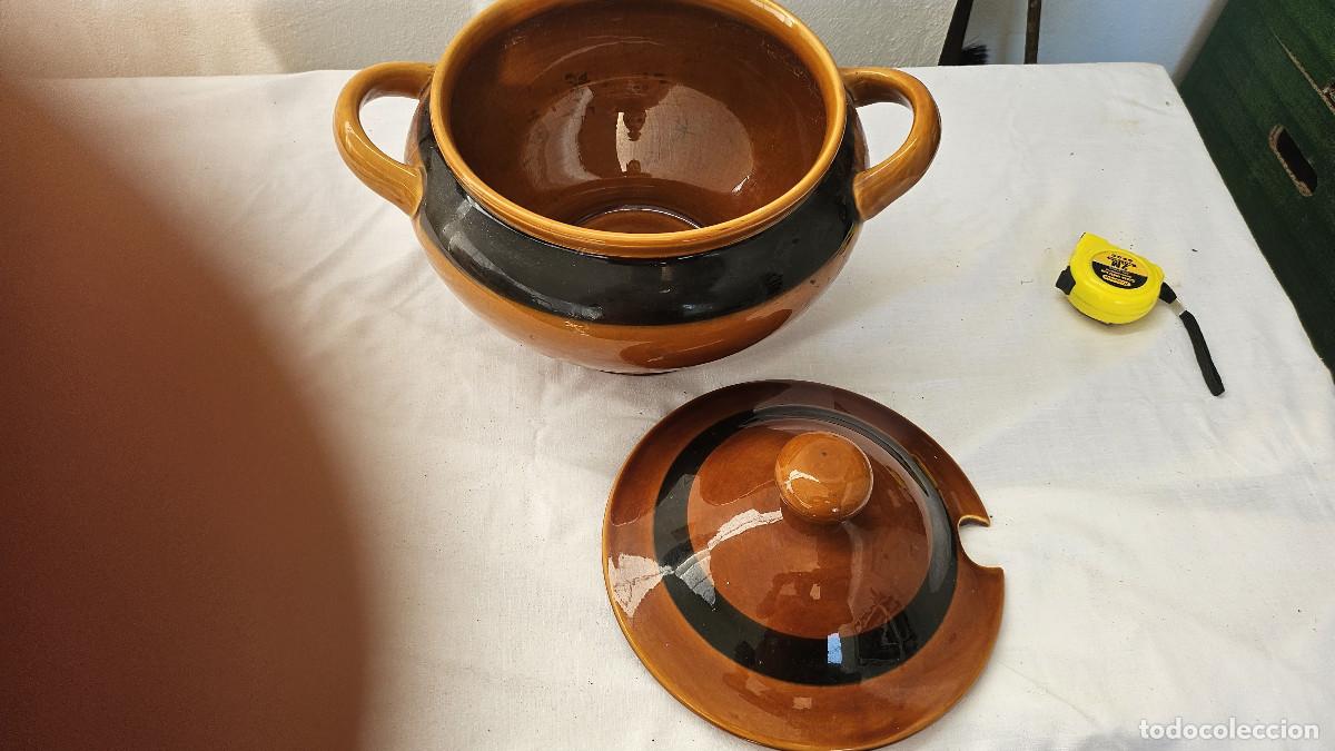 Antig&uuml;edades: sopera de barro firmado - Foto 3