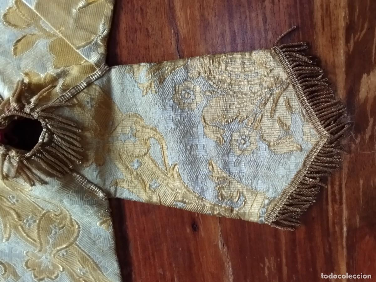 Antig&uuml;edades: CUBRE COP&Oacute;N DE SEDA BROCADA - Foto 2