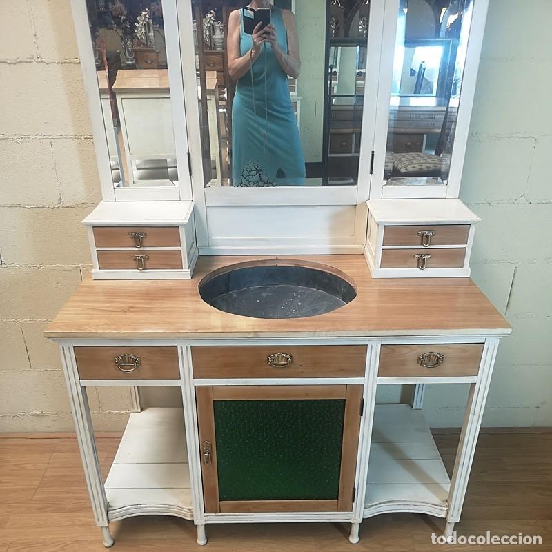 Antig&uuml;edades: Mueble Lavabo Modernista Restaurado - Foto 2