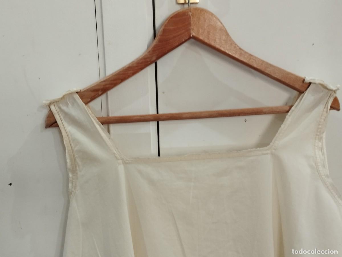 Antig&uuml;edades: CAMIS&Oacute;N DE ALGOD&Oacute;N CON ENCAJE Y BORDADO - Foto 9
