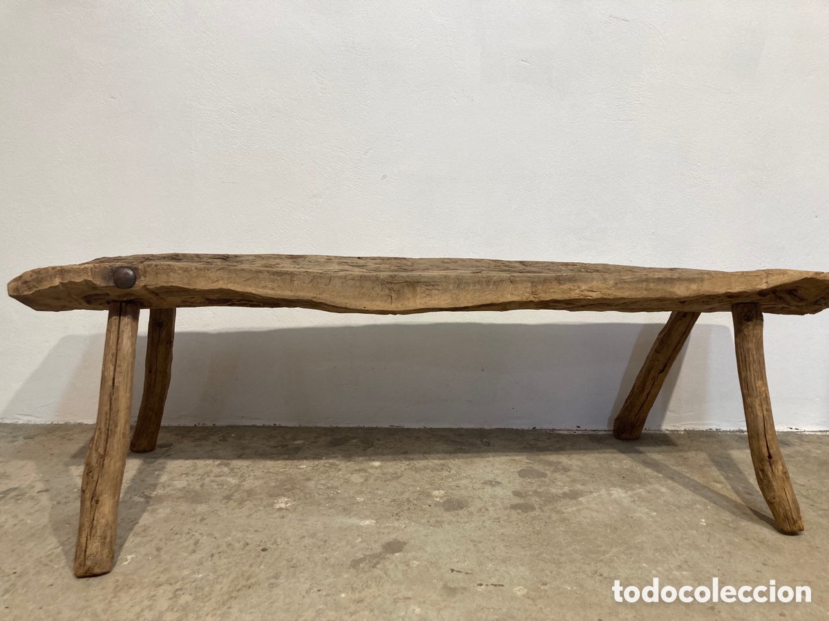 Antig&uuml;edades: Antigua banca roble robusta - Foto 12