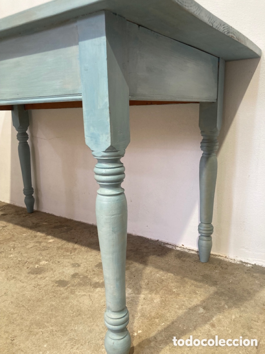 Antig&uuml;edades: Mesa cocina pintada a mano - Foto 6