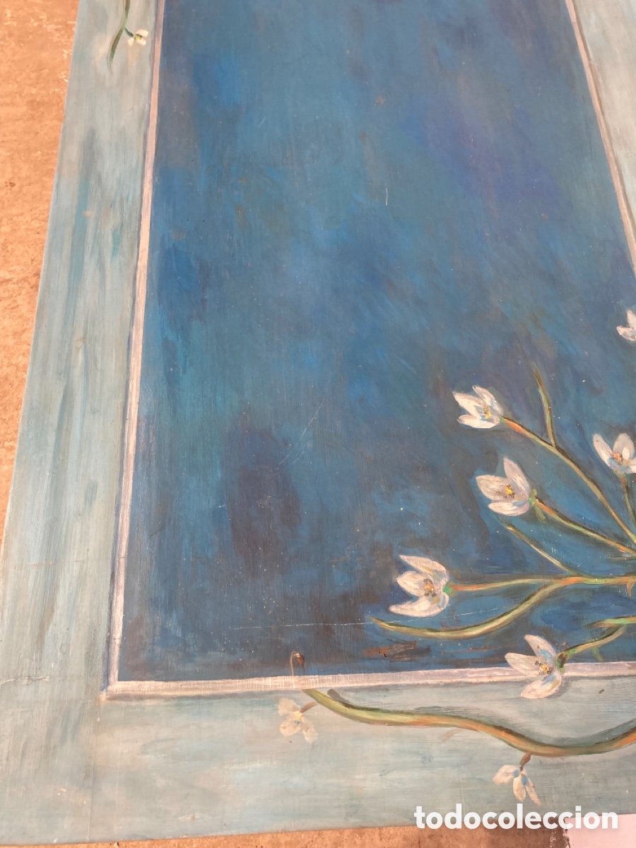 Antig&uuml;edades: Mesa cocina pintada a mano - Foto 9