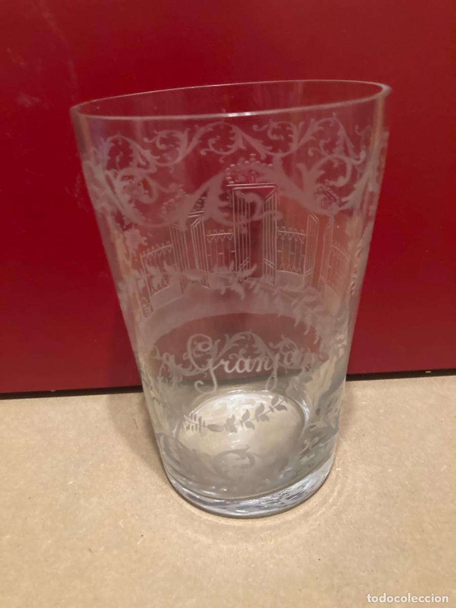 Antig&uuml;edades: Pareja de vasos de Cristal de La Granja - Foto 3