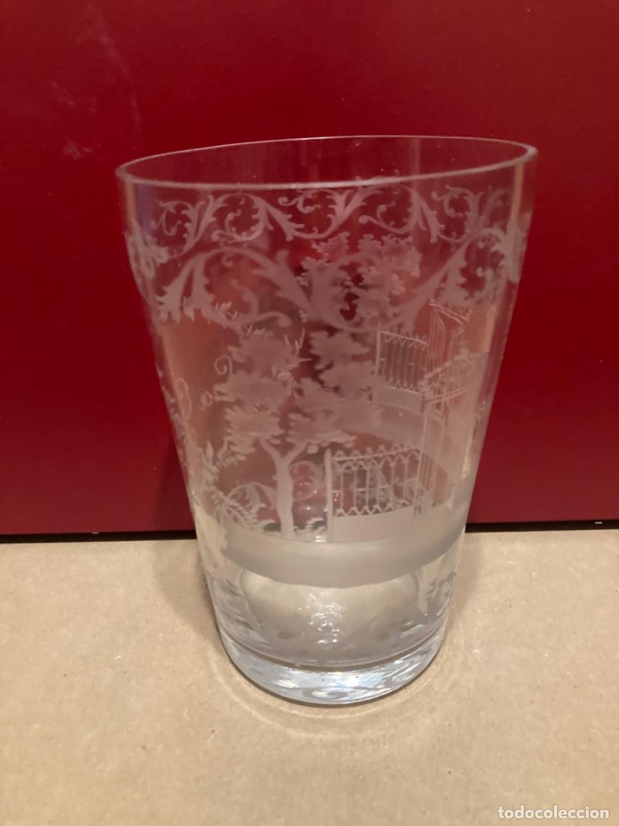 Antig&uuml;edades: Pareja de vasos de Cristal de La Granja - Foto 4