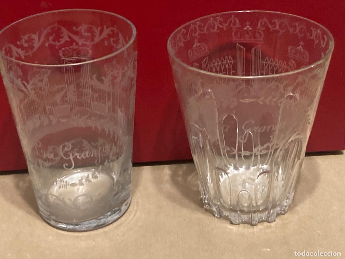 Antig&uuml;edades: Pareja de vasos de Cristal de La Granja - Foto 7