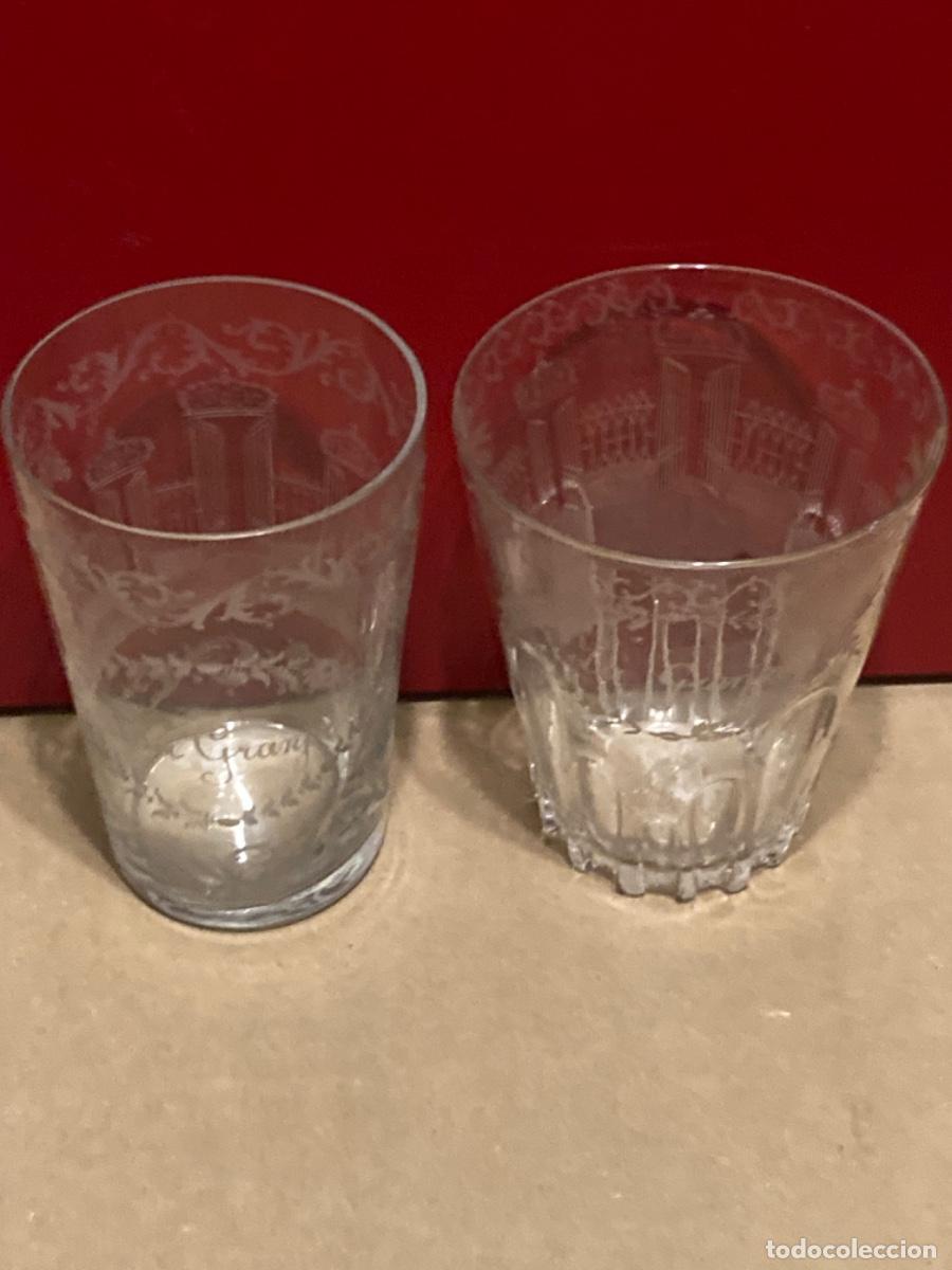 Antig&uuml;edades: Pareja de vasos de Cristal de La Granja - Foto 8
