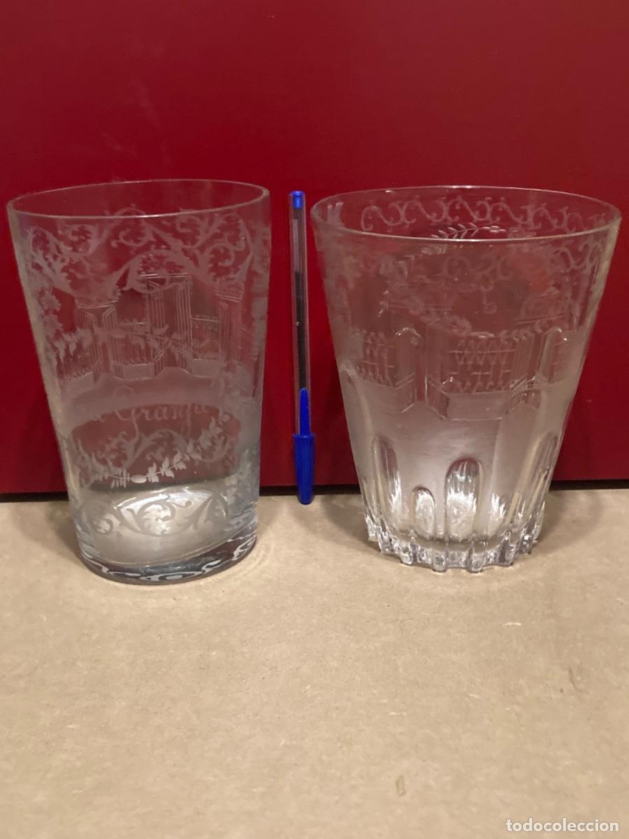 Antig&uuml;edades: Pareja de vasos de Cristal de La Granja - Foto 10