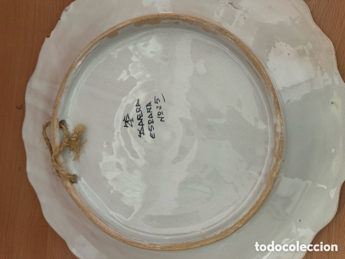 Antig&uuml;edades: Plato grande Talavera - Foto 3
