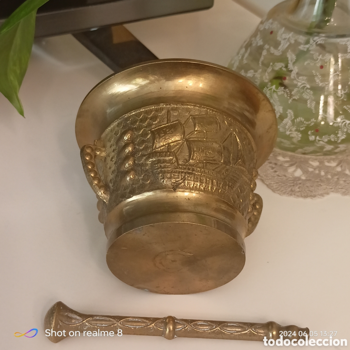 Antig&uuml;edades: ANTIGUO ALMIREZ-MORTERO CON ASAS MUY DECORATIVO