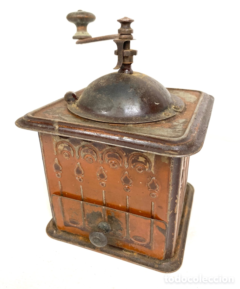 Antiquit&eacute;s: MOLINILLO DE CAFE ALEM&Aacute;N D.R.G.M. HIERRO PINTADO