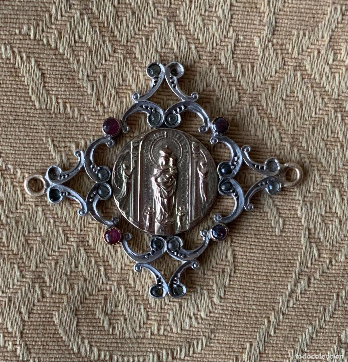 Antig&uuml;edades: ANTIGUA MEDALLA DE PLATA SOBREDORADA - Foto 5
