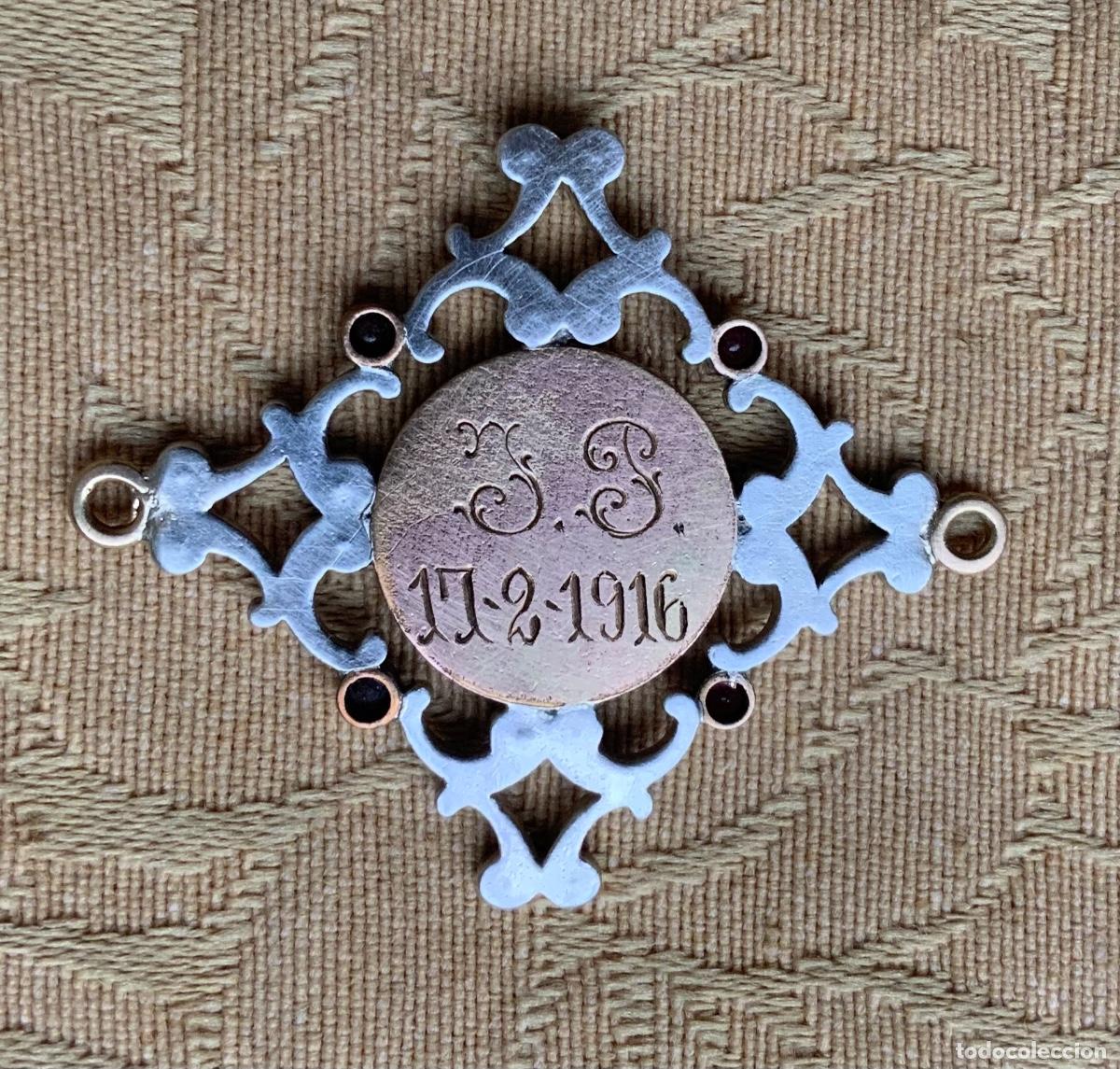 Antig&uuml;edades: ANTIGUA MEDALLA DE PLATA SOBREDORADA - Foto 8