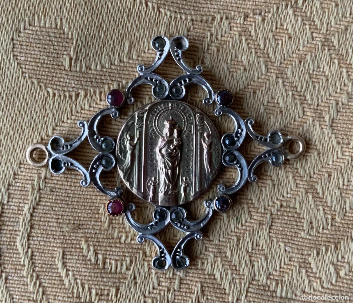 Antig&uuml;edades: ANTIGUA MEDALLA DE PLATA SOBREDORADA - Foto 10