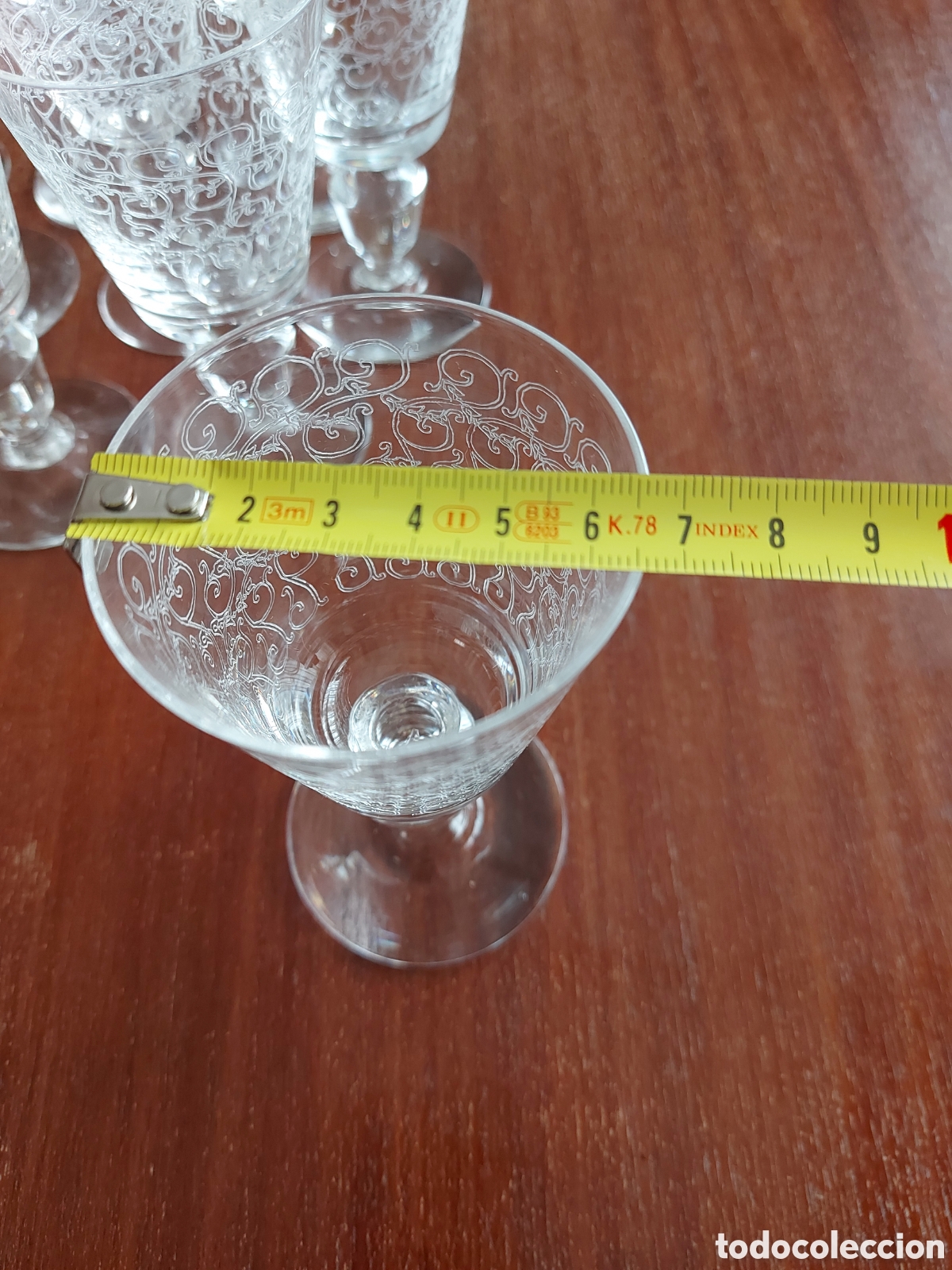 Antig&uuml;edades: Copas postre Cristal Bohemia grabados - Foto 4
