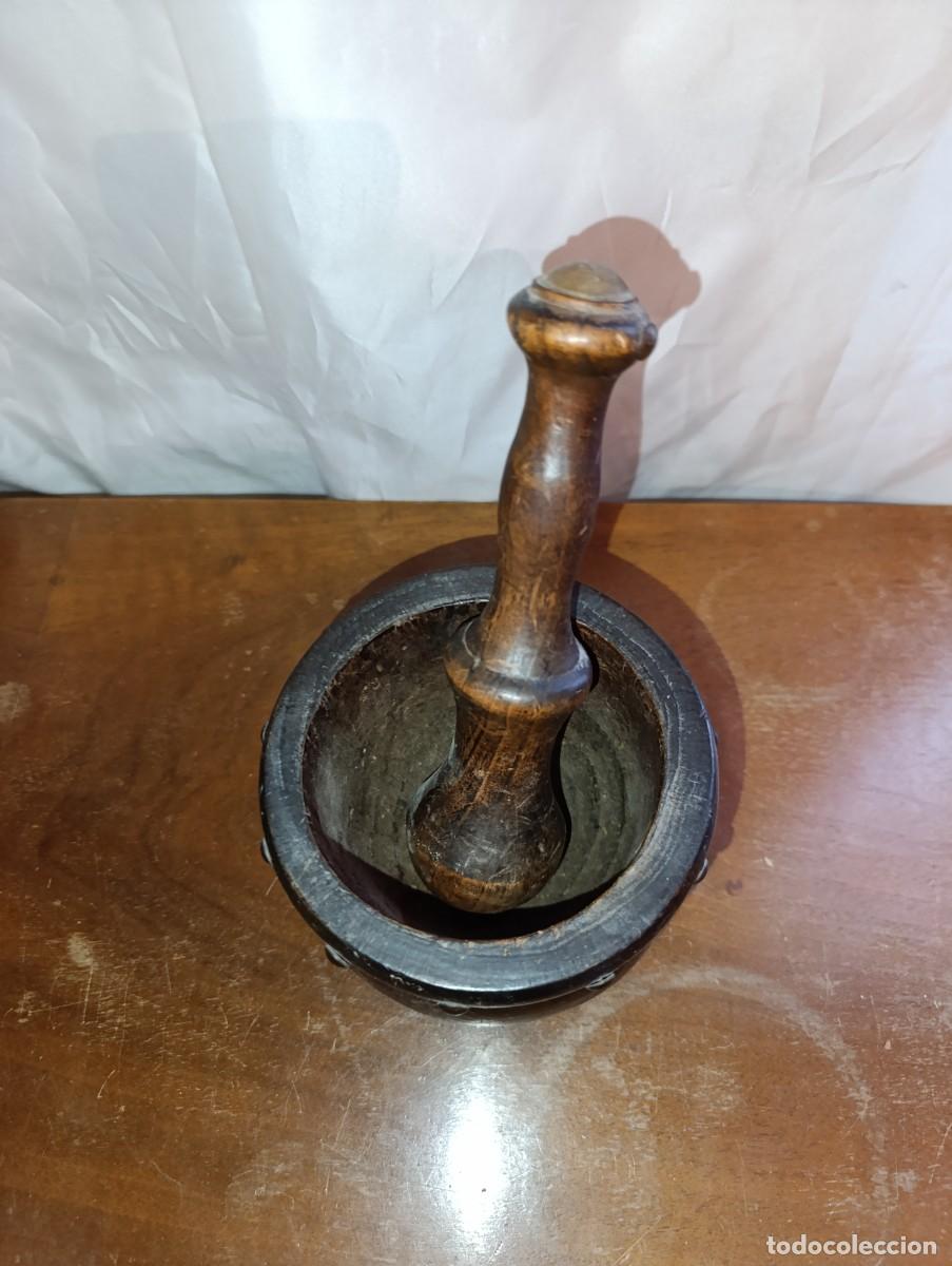 Antig&uuml;edades: Antiguo mortero de madera - Foto 2