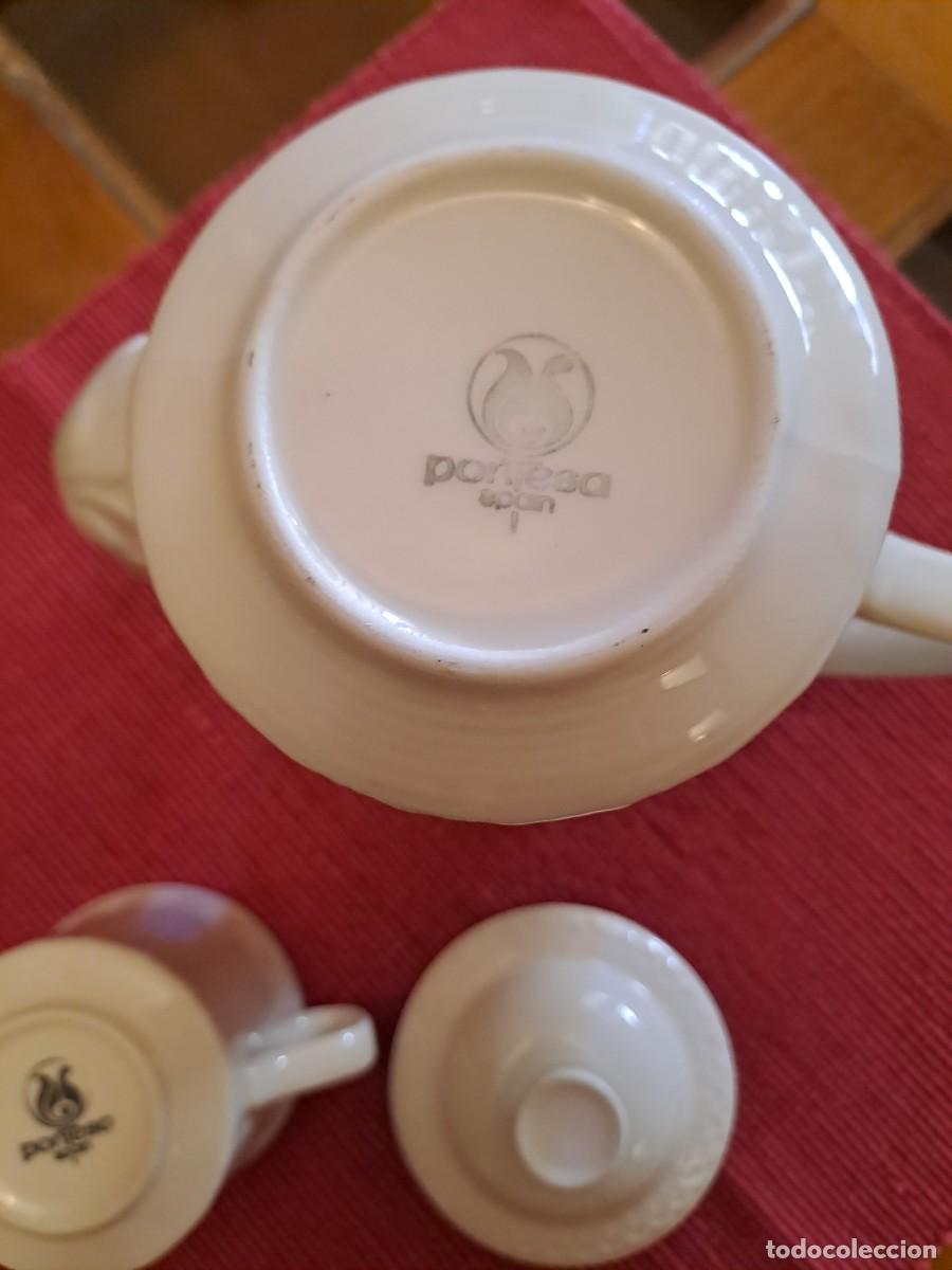 Antig&uuml;edades: JUEGO DE CAFETERA Y LECHERA PONTESA - Foto 2