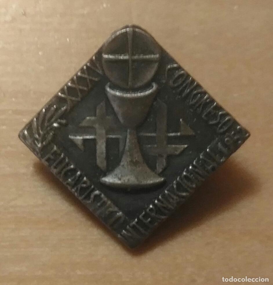 Antiquit&eacute;s: Antigua Aguja Insignia Solapa Ojal - XXXV Congreso Eucar&iacute;stico internacional 1952 - 2