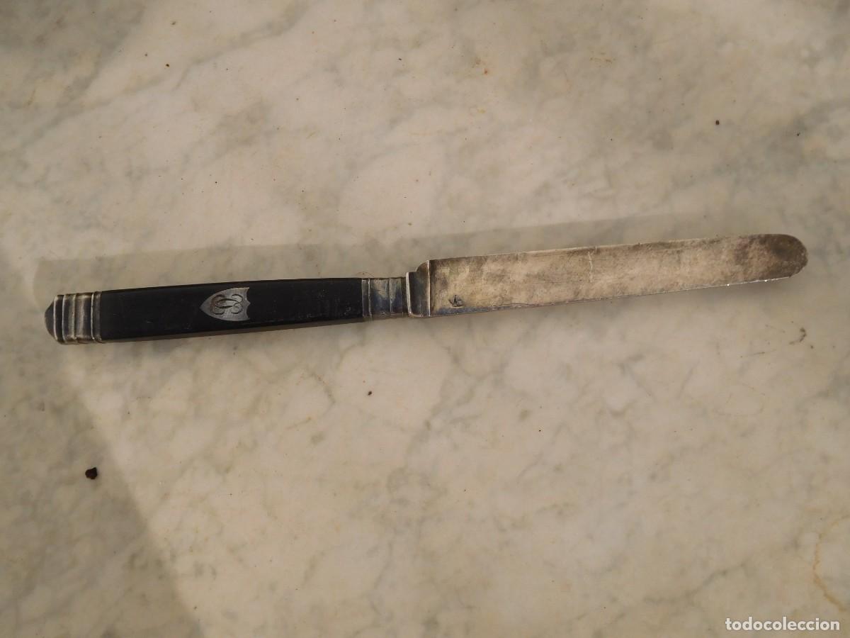 Antig&uuml;edades: Cuchillo antiguo de plata siglo XIX - Foto 1