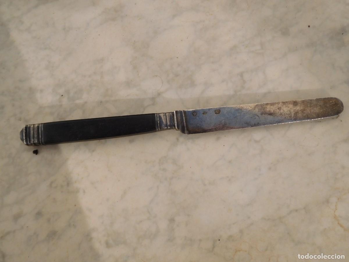 Antig&uuml;edades: Cuchillo antiguo de plata siglo XIX - Foto 5