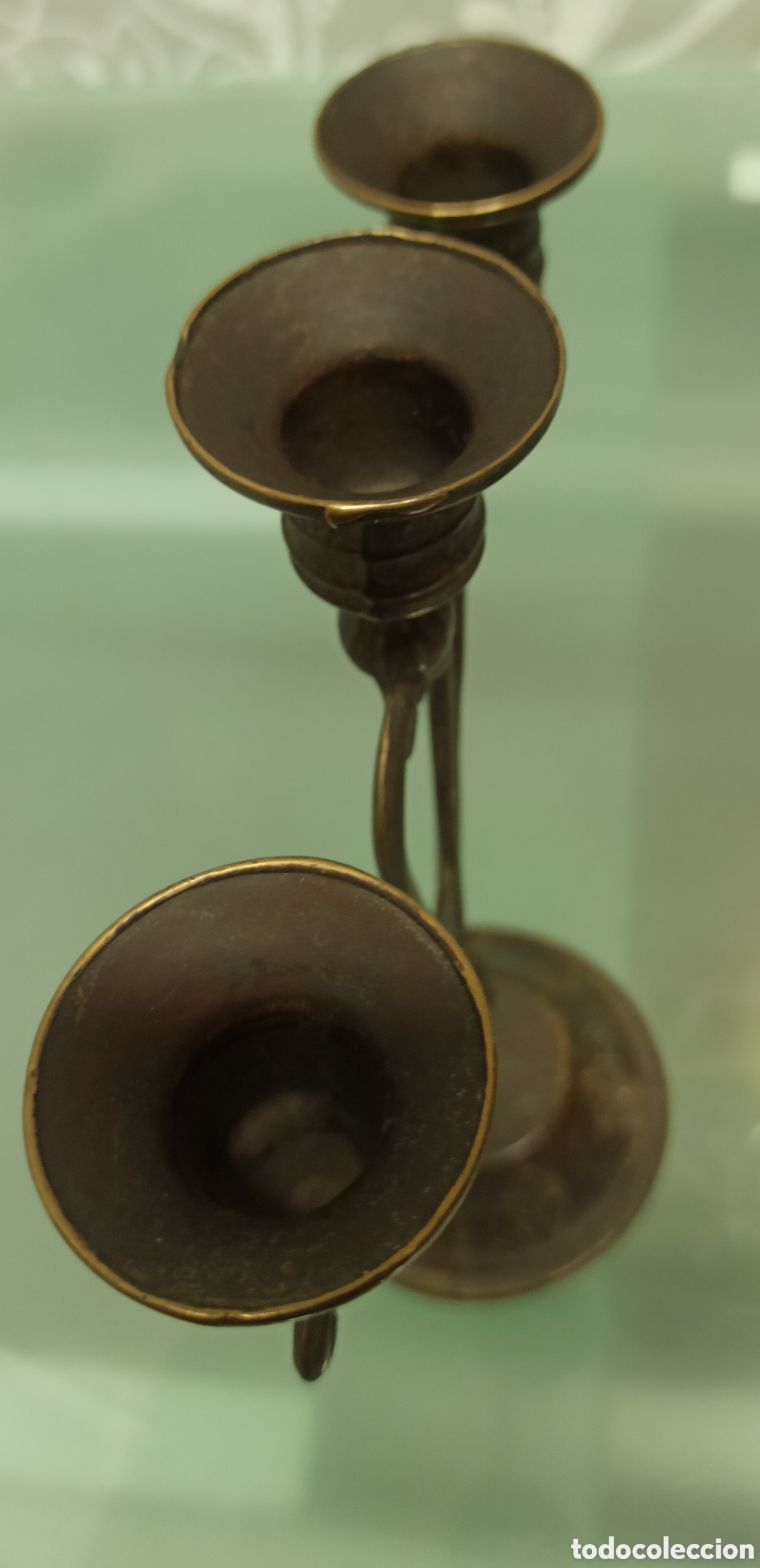 Antig&uuml;edades: Candelabro bronce Italia. - Foto 5