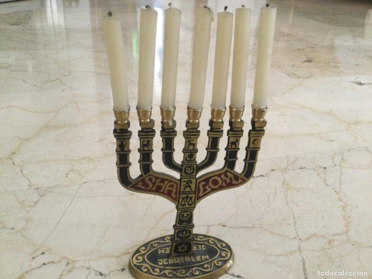 Antig&uuml;edades: Bonito candelabro con velas , de Jerusalem - Foto 1
