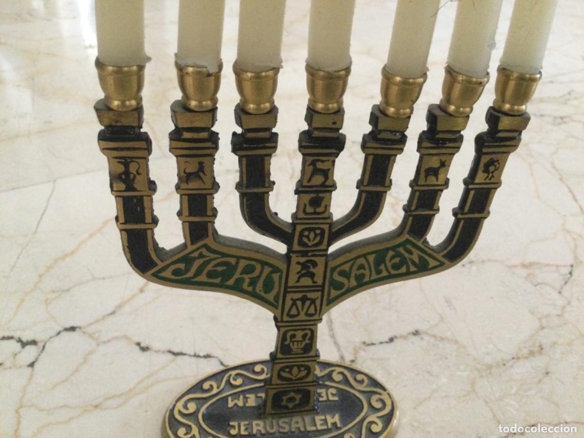 Antig&uuml;edades: Bonito candelabro con velas , de Jerusalem - Foto 2